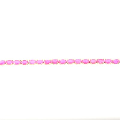 Lot 180 - A ruby tennis bracelet.