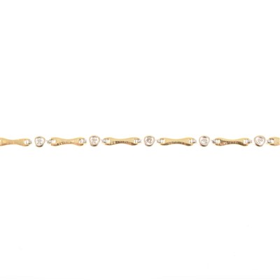 Lot 172 - A diamond line bracelet.