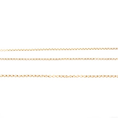 Lot 190 - Two gold coloured chains.