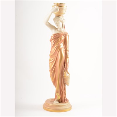 Lot 63A - A large Royal Worcester figure of a Grecian water carrier