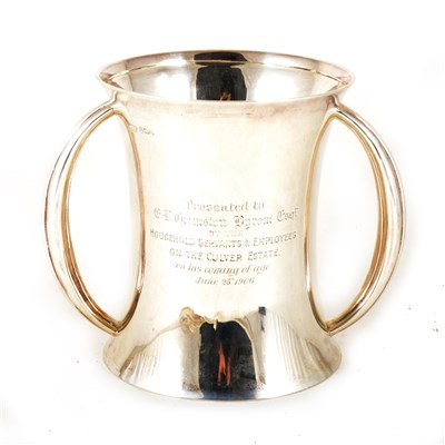 Lot 121 - A silver presentation cup, Atkin Brothers, Sheffield 1903.