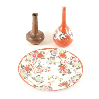 Lot 80 - A Kutani style bottle vase, ....