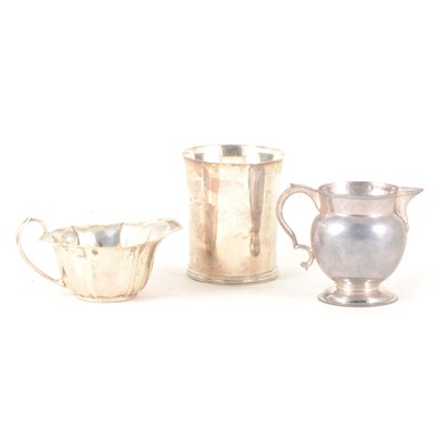 Lot 135 - A commemorative silver beaker, by Lionel Alfred Crichton, London 1936, ...