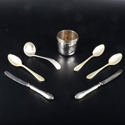 Lot 108 - A French silver tumbler, ...