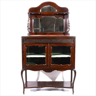 Lot 317 - A late Victorian stained wood mirror back chiffonier