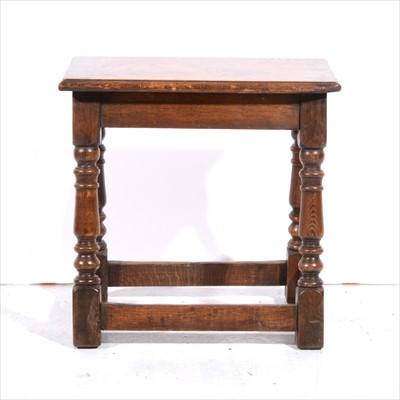Lot 526 - Reproduction oak joined stool