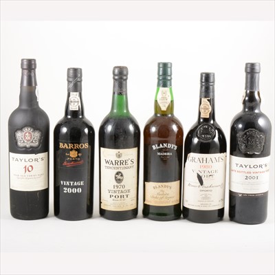 Lot 563 - PORT: five assorted bottles including WARRE'S TERCENTENARY, 1970.