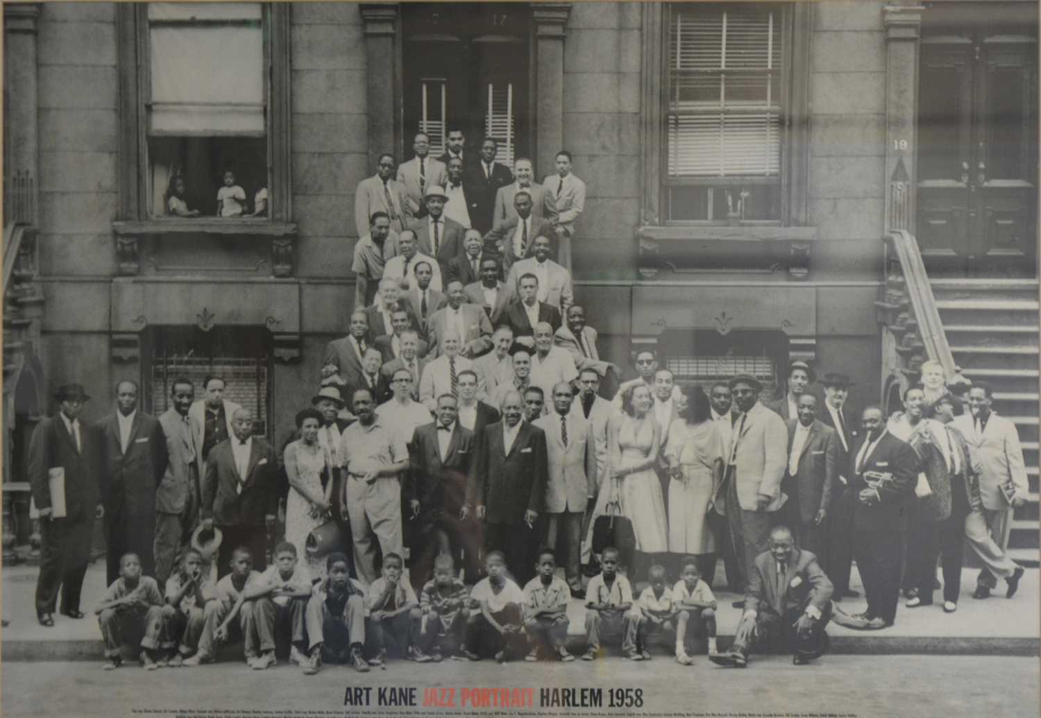 Lot 85 - Art Kane, A large framed print of 'Jazz Portrait' Harlem 1958, glazed, 57 x 83cm