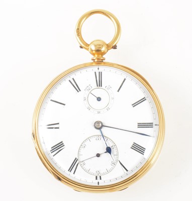 Lot 184 - An 18 carat yellow gold open face pocket watch.