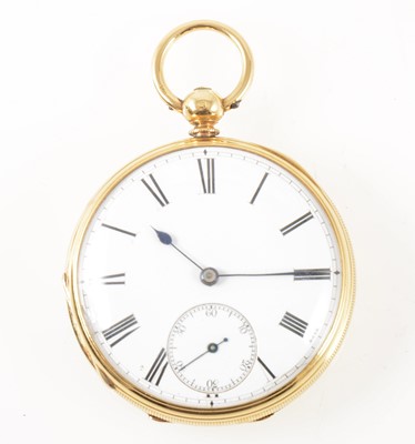 Lot 181 - An 18 carat yellow gold open face pocket watch.