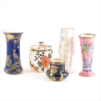 Lot 48 - A quantity of Maling lustre ware and a Losol ware jardiniere.