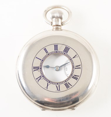 Lot 208 - J W Benson London - a silver demi-hunter pocket watch
