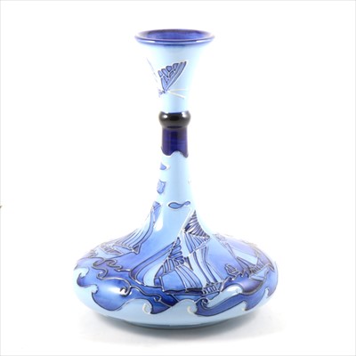 Lot 33 - A 'Florian Yacht' design vase, by Rachel Bishop for Moorcroft Pottery, 1998.