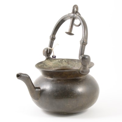 Lot 316 - A Gothic brass 'Lavabo' water bowl, probably Flemish, 15/16th century
