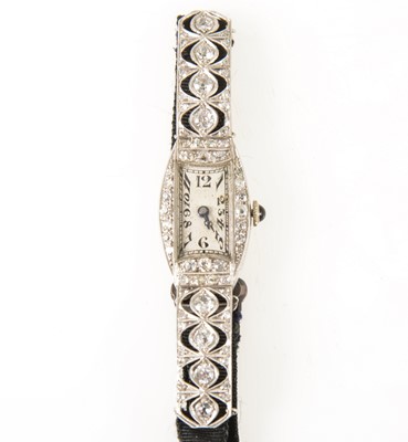 Lot 147 - A lady's diamond set cocktail watch.