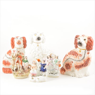 Lot 48 - A collection of Staffordshire pottery