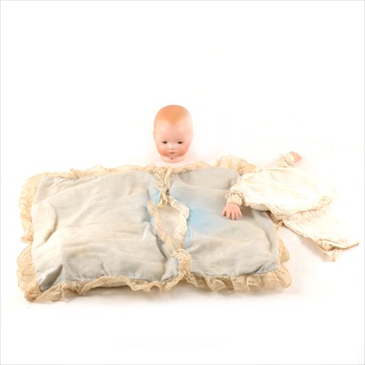 Lot 191 - Armand Marseille bisque baby dolls head, 341 stamp, with sleeping eyes, etc