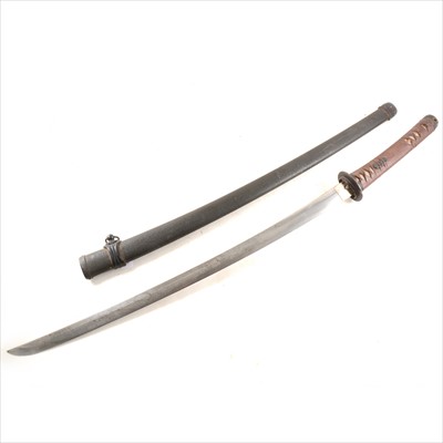 Lot 222A - Japanese sword with plain tsuba