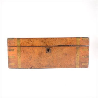 Lot 111 - Victorian walnut writing slope