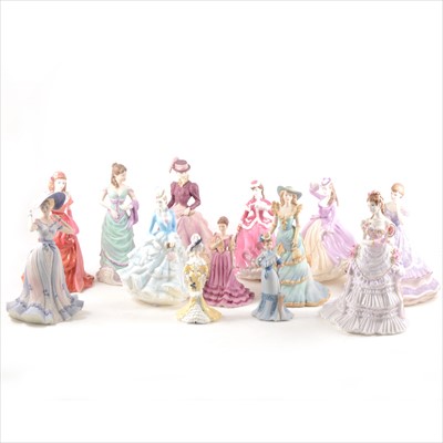 Lot 4 - Collection of  thirteen Coalport figurines.