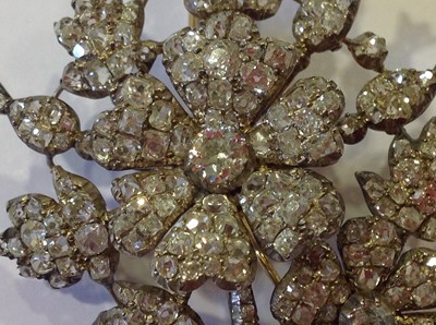Lot 60 - A late 19th Century diamond floral spray brooch