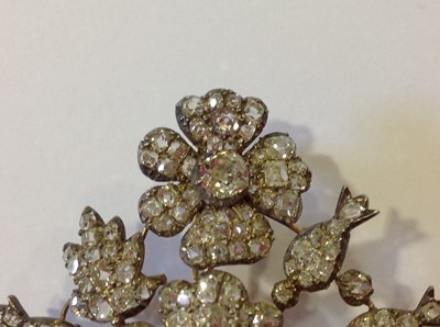 Lot 60 - A late 19th Century diamond floral spray brooch