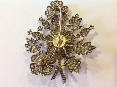 Lot 60 - A late 19th Century diamond floral spray brooch