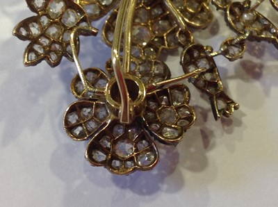 Lot 60 - A late 19th Century diamond floral spray brooch