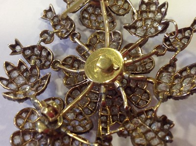 Lot 60 - A late 19th Century diamond floral spray brooch