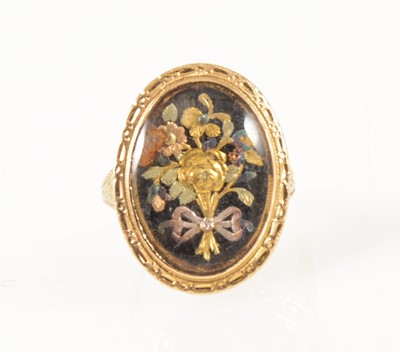Lot 37 - A 19th Century three colour gold ring.