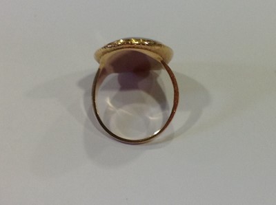 Lot 37 - A 19th Century three colour gold ring.