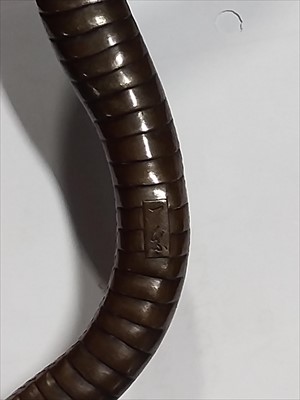 Lot 237 - A Japanese bronze model of a snake, probably Meiji