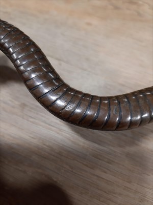 Lot 237 - A Japanese bronze model of a snake, probably Meiji