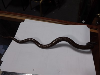 Lot 237 - A Japanese bronze model of a snake, probably Meiji