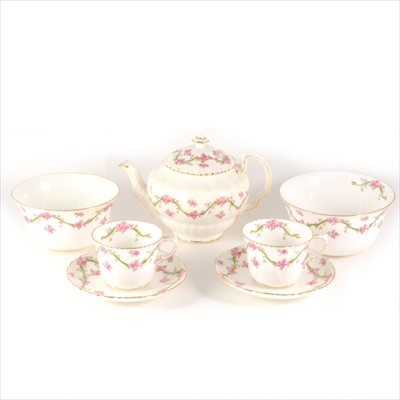Lot 35 - Crown Staffordshire twelve place tea service and a Royal Crown Derby plate.