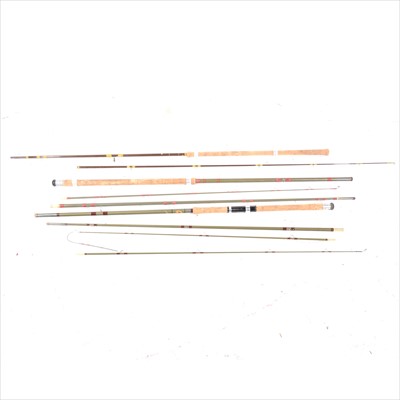 Lot 165 - Three Hardy fibreglass freshwater fishing rods