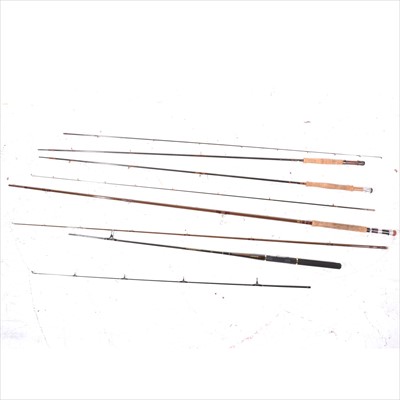 Lot 168 - Two Fly fishing rods on Graham Phillips kevlar blanks, and two other rods