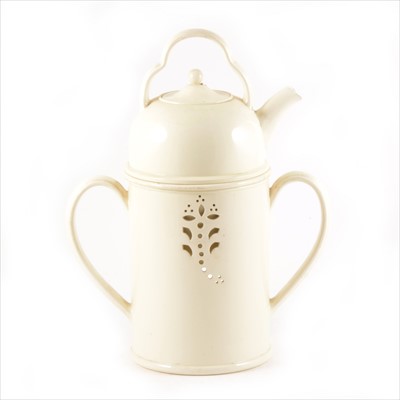 Lot 61 - A Creamware veilleuse