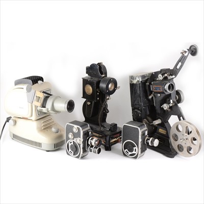Lot 113 - A 1930s Pathescope film projector, and other vintage projectors.