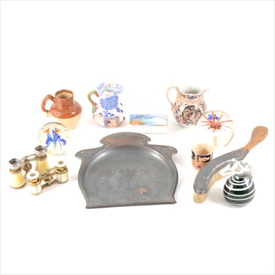 Lot 118 - Various glass Paperweights, jugs, dustpan etc.