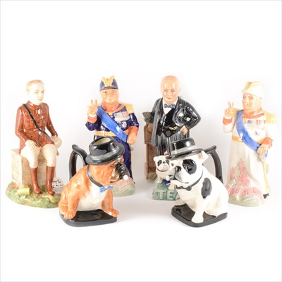 Lot 65 - Six Kevin Francis character jugs all relating to Winston Churchill