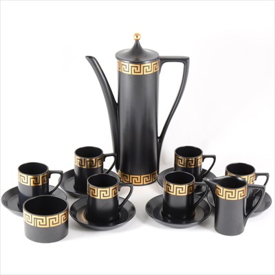 Lot 74 - Portmeirion coffee set, "Greek Key" design