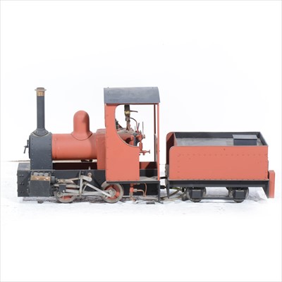 Lot 39 - A scratch built live steam tank engine locomotive, 3.5" gauge, with tender, 61cm length.