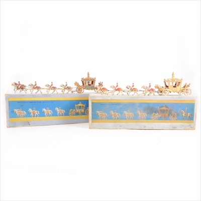 Lot 345 - Two John Hill & Co Coronation series box A, Royal Coach, both boxed.