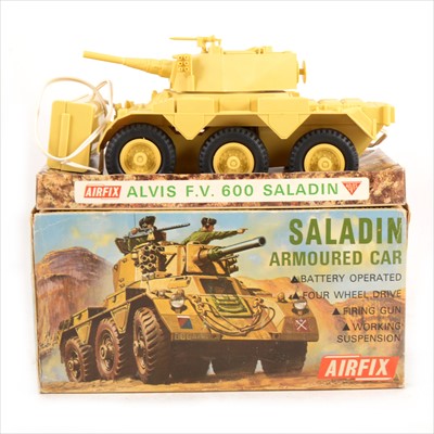 Lot 340 - Airfix Toys; Alvis F.V. 600 Saladin Armoured Car, plastic, battery operated, four wheel drive, with box and inner tray.
