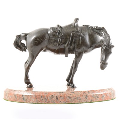 Lot 167 - Follower of Bergman, A Saddled Horse, aftercast