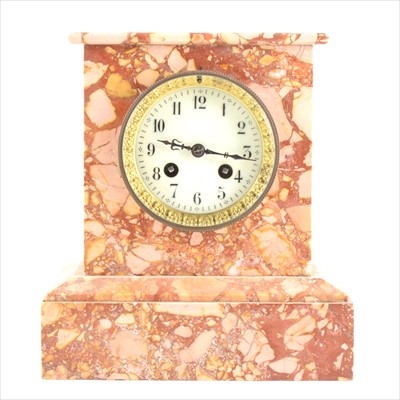 Lot 139 - A French marble mantel clock
