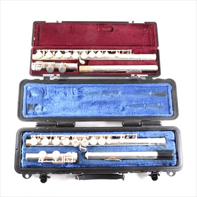 Lot 156 - A Selmar flute and a Boosey and Hawkes flute, both cased.