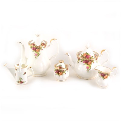 Lot 99 - A Royal Albert tea and coffee and service, Old Country Roses pattern