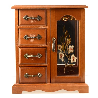 Lot 252 - A collection of jewellery, plus a jewellery cabinet.